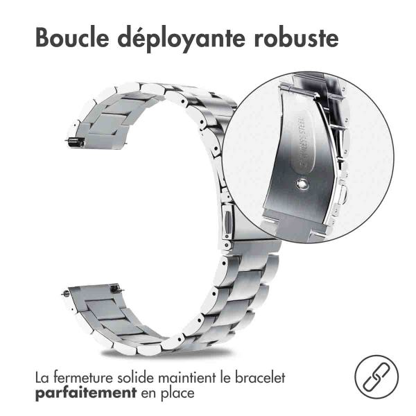 imoshion Bracelet en acier - Connexion universelle de 24 mm - Argent