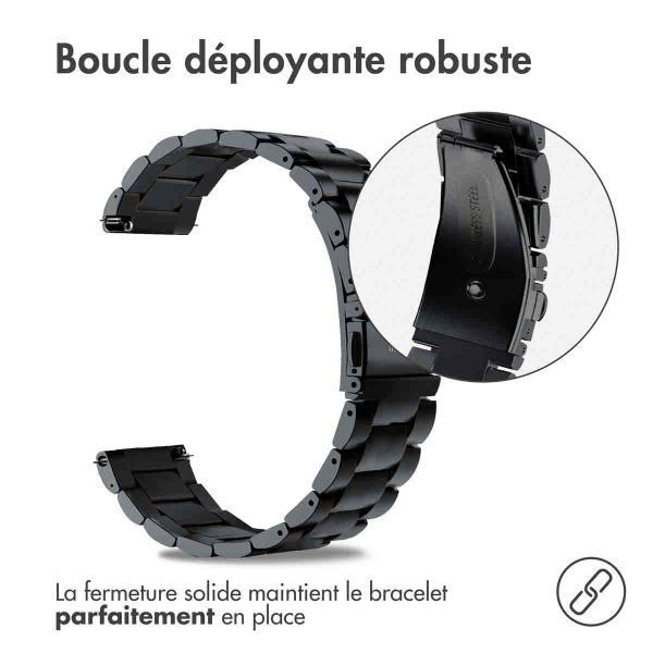 imoshion Bracelet en acier - Connexion universelle de 24 mm - Noir