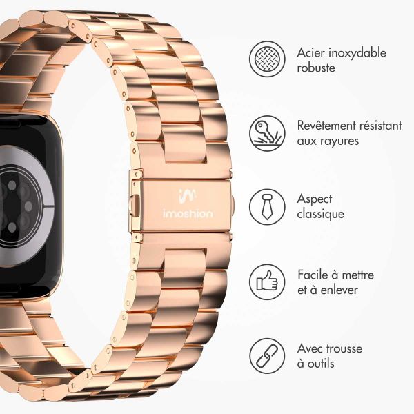 imoshion Bracelet en acier Apple Watch Series 1-9 / SE - 38/40/41 mm / Series 10 - 42 mm - Rose Dorée