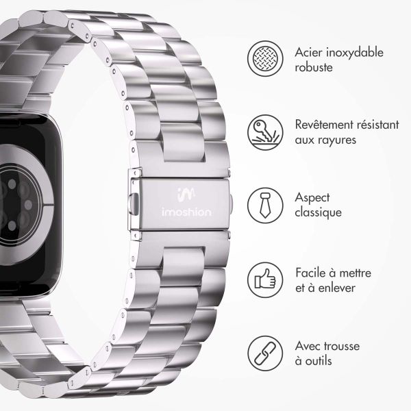 imoshion Bracelet en acier Apple Watch Series 1-9 / SE - 38/40/41 mm / Series 10 - 42 mm - Argent