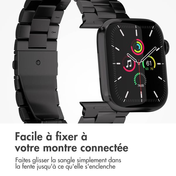 imoshion Bracelet en acier Apple Watch Series 1-9 / SE - 38/40/41 mm / Series 10 - 42 mm - Noir