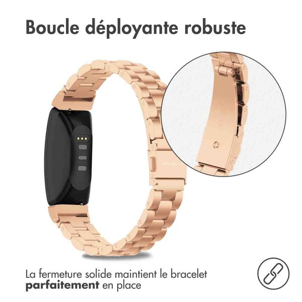 imoshion Bracelet en acier Fitbit Inspire 2 / HR / ACE2 / ACE3 - Rose Dorée