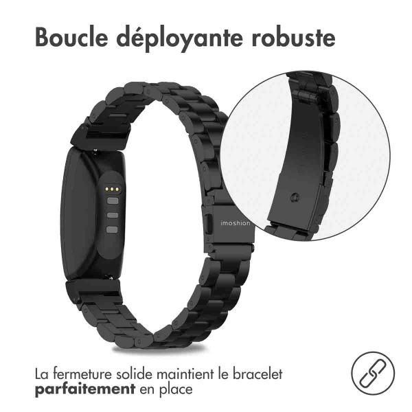 imoshion Bracelet en acier Fitbit Inspire 2 / HR / ACE2 / ACE3 - Noir