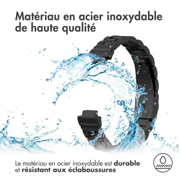 imoshion Bracelet en acier Fitbit Inspire 2 / HR / ACE2 / ACE3 - Noir