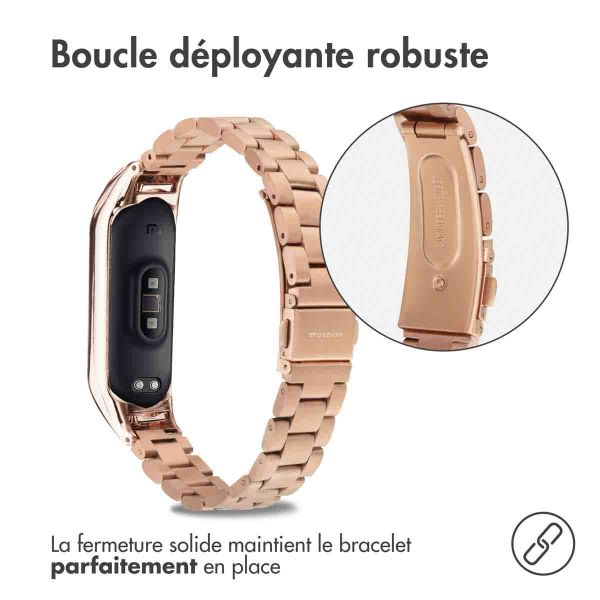 imoshion Bracelet en acier Xiaomi Mi Band 5 / 6 - Rose Dorée