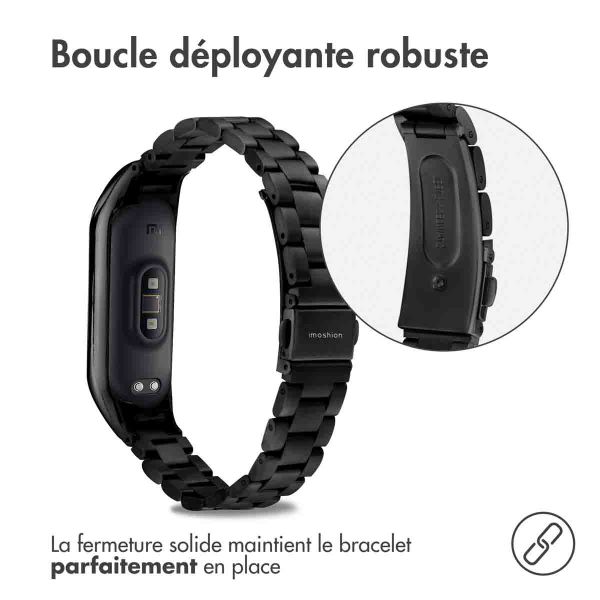 imoshion Bracelet en acier Xiaomi Mi Band 5 / 6 - Noir