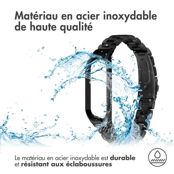 imoshion Bracelet en acier Xiaomi Mi Band 5 / 6 - Noir