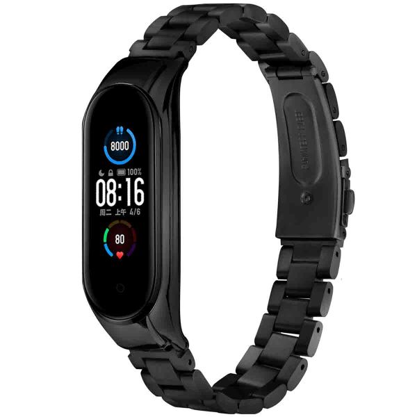 imoshion Bracelet en acier Xiaomi Mi Band 5 / 6 - Noir