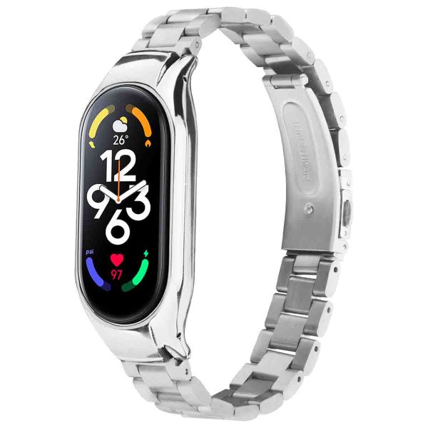 iMoshion Bracelet en acier Xiaomi Mi Band 7 - Argent