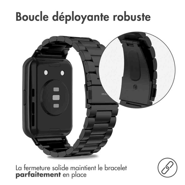 iMoshion Bracelet en acier Huawei Watch Fit 2 - Noir