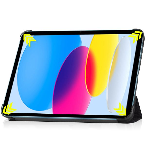 imoshion Coque tablette Trifold iPad 10 (2022) 10.9 pouces - Don't touch