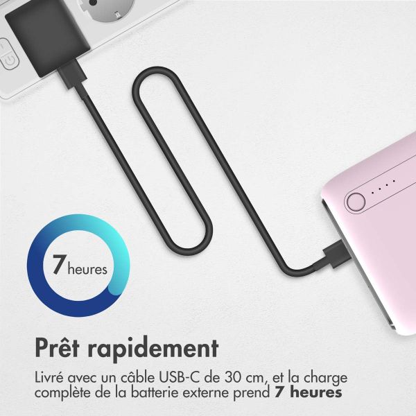 imoshion Batterie externe - 27.000 mAh - Quick Charge et Power Delivery - Rose