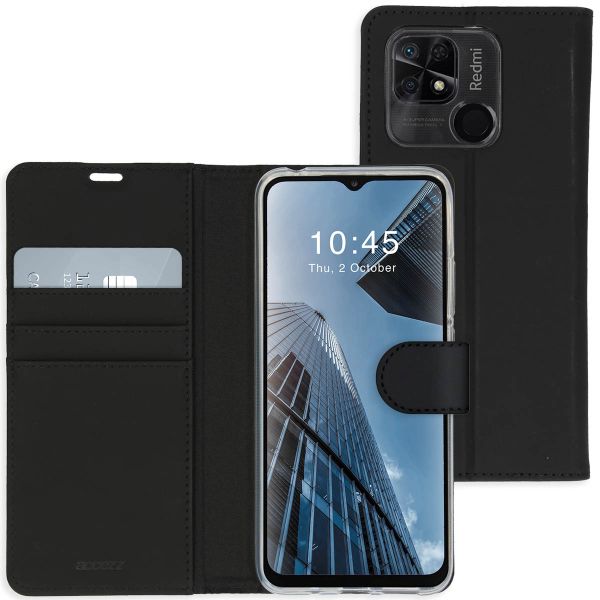 Accezz Étui de téléphone portefeuille Wallet Xiaomi Redmi 10C - Noir