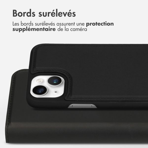 Accezz Étui de téléphone portefeuille en cuir de qualité supérieure 2 en 1 iPhone 14 Plus - Noir