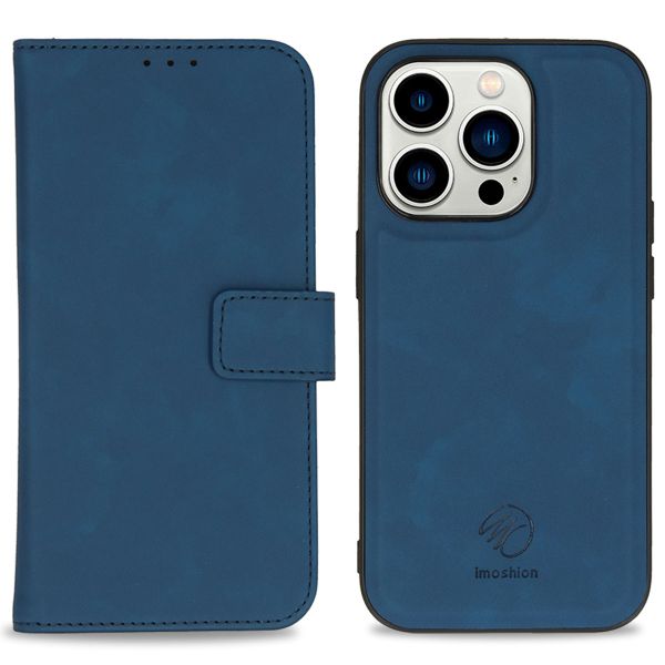 iMoshion Etui de téléphone de type portefeuille de luxe 2-en-1 amovible iPhone 14 Pro - Bleu