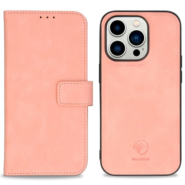 iMoshion Etui de téléphone de type portefeuille de luxe 2-en-1 amovible iPhone 14 Pro - Rose