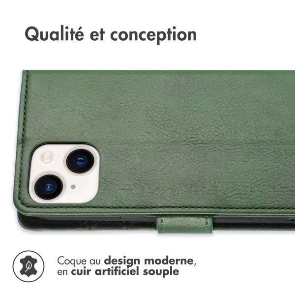 imoshion Étui de téléphone portefeuille Luxe iPhone 14 - Vert