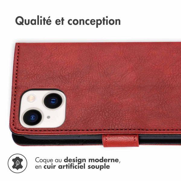 iMoshion Étui de téléphone portefeuille Luxe iPhone 14 Plus - Rouge