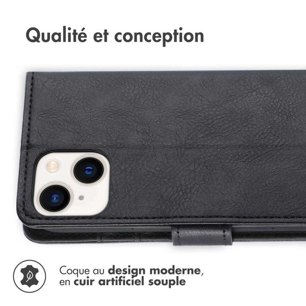 iMoshion Étui de téléphone portefeuille Luxe iPhone 14 Plus - Noir