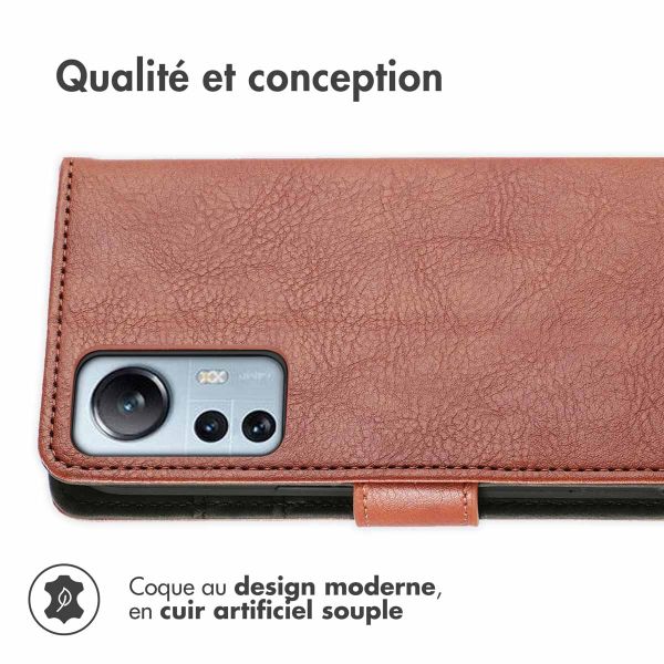 iMoshion Étui de téléphone portefeuille Luxe Xiaomi 12 Lite - Brun