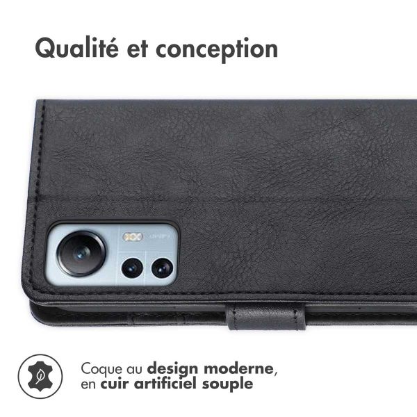 iMoshion Étui de téléphone portefeuille Luxe Xiaomi 12 Lite - Noir