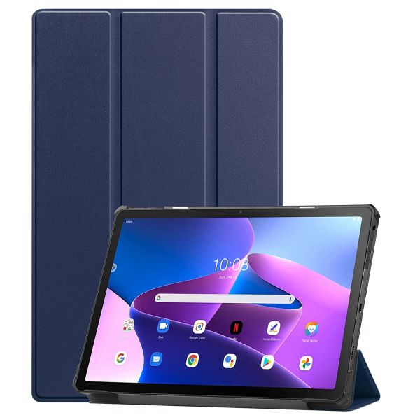 imoshion Coque tablette Trifold Lenovo Tab M10 Plus (3rd gen) - Bleu foncé