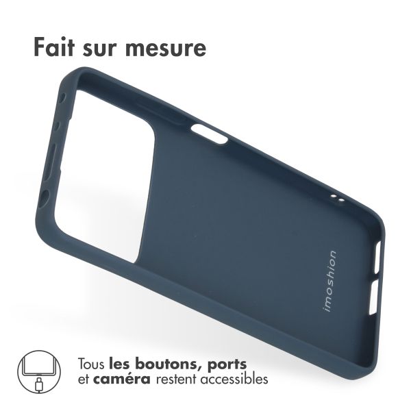 iMoshion Coque Couleur Xiaomi Poco X4 Pro 5G - Bleu foncé