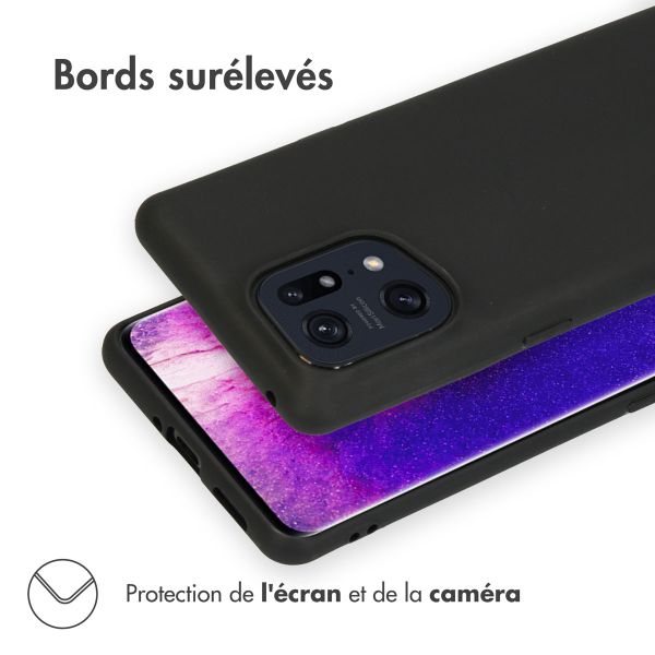 iMoshion Coque Couleur pour Oppo Find X5 5G - Noir