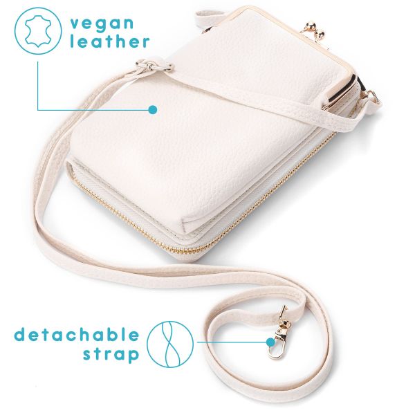 imoshion Sac téléphone en cuir végan Crossbody - Blanc