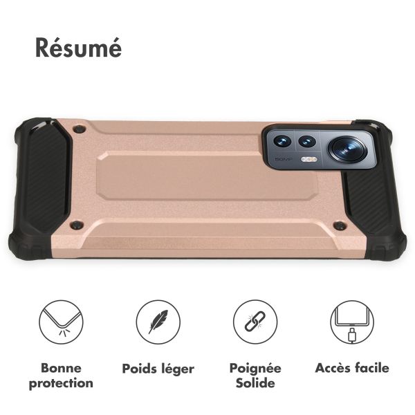 iMoshion Coque Rugged Xtreme Xiaomi 12 / 12X - Rose Dorée