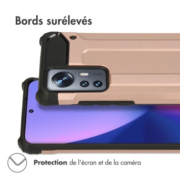 iMoshion Coque Rugged Xtreme Xiaomi 12 / 12X - Rose Dorée