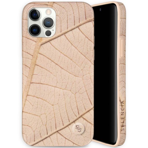 Selencia Aurora Coque Fashion iPhone 12 (Pro) - ﻿Coque durable - 100 % recyclée - Earth Leaf Beige