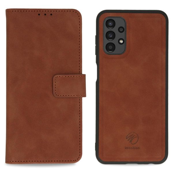 imoshion Etui de téléphone de type portefeuille de luxe 2-en-1 amovible Samsung Galaxy A13 (4G) - Brun