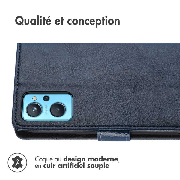 iMoshion Étui de téléphone portefeuille Luxe Oppo A96 - Bleu foncé