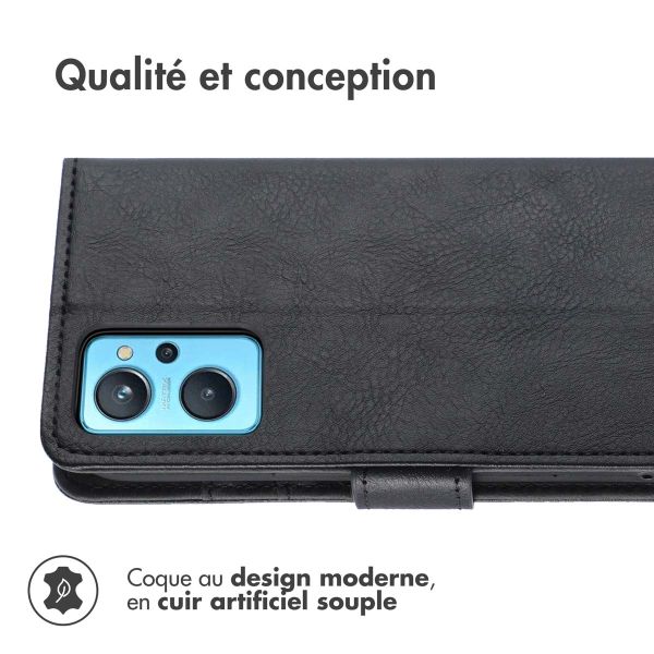 imoshion Étui de téléphone portefeuille Luxe Oppo A96 - Noir