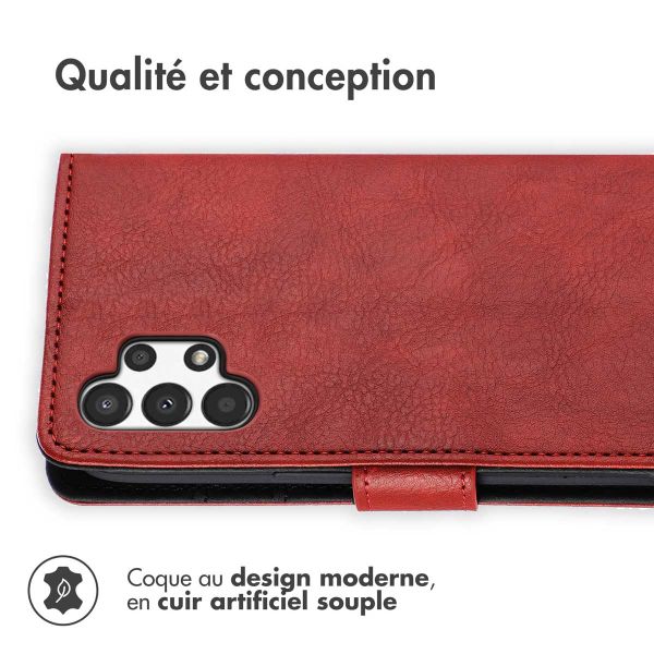 imoshion Étui de téléphone portefeuille Luxe Samsung Galaxy A13 (4G) - Rouge