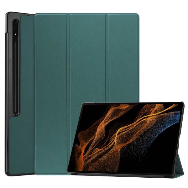 imoshion Coque tablette Trifold Samsung Galaxy Tab S8 Ultra - Vert foncé