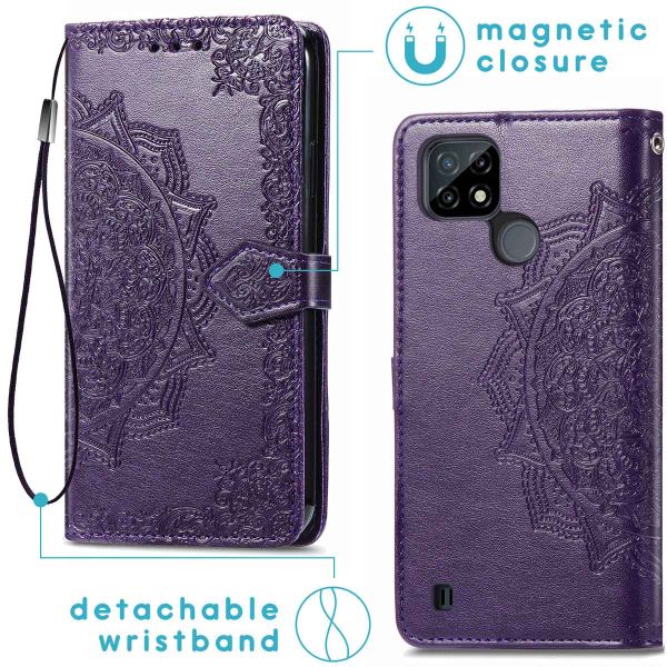 imoshion Etui de téléphone portefeuille Mandala Realme C21 - Violet