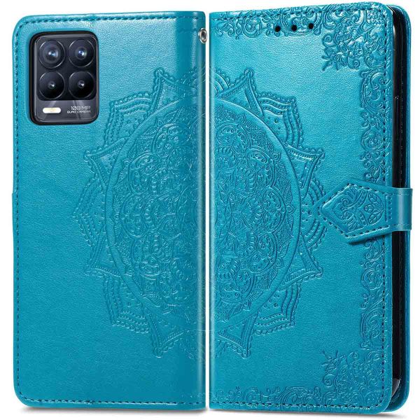 imoshion Etui de téléphone portefeuille Mandala Realme 8 (Pro) - Turquoise