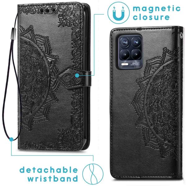 iMoshion Etui de téléphone portefeuille Mandala Realme 8 (Pro) - Noir