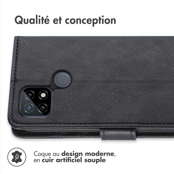 imoshion Étui de téléphone portefeuille Luxe Realme C21 - Noir