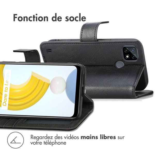 imoshion Étui de téléphone portefeuille Luxe Realme C21 - Noir