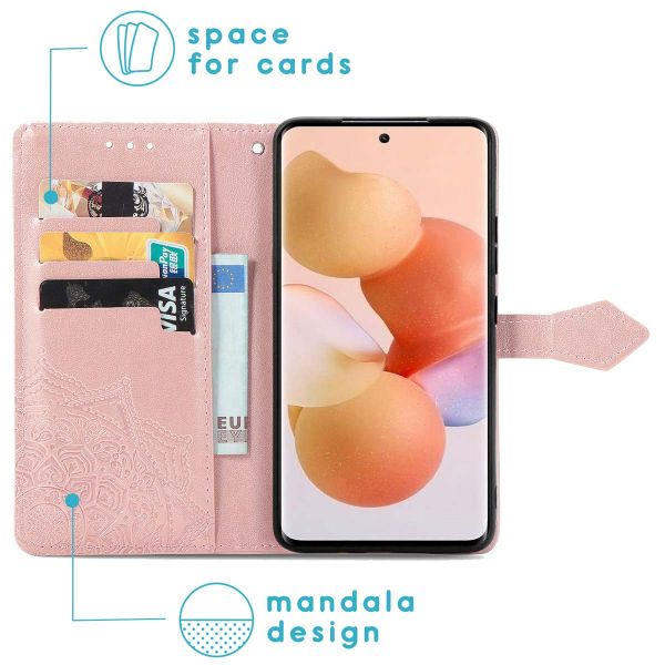 imoshion Etui de téléphone portefeuille Mandala Xiaomi 12 / 12X - Rose Dorée