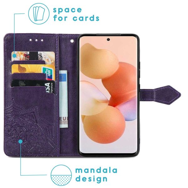 imoshion Etui de téléphone portefeuille Mandala Xiaomi 12 / 12X - Violet