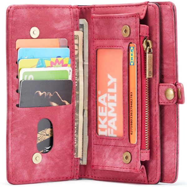 CaseMe Etui de téléphone de luxe en cuir deux en un Samsung Galaxy A13 (5G) / A04s - Rouge