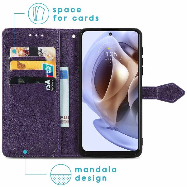 iMoshion Etui de téléphone portefeuille Mandala Motorola Moto G31 / G41 - Violet