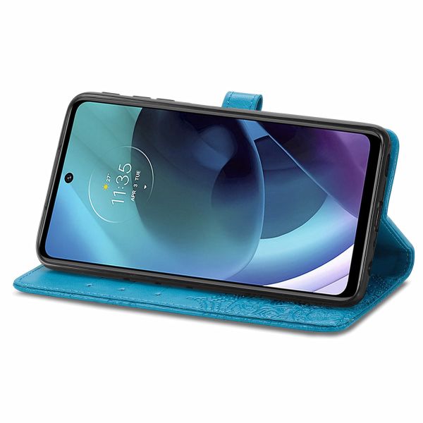 imoshion Etui de téléphone portefeuille Mandala Motorola Moto G51 - Turquoise