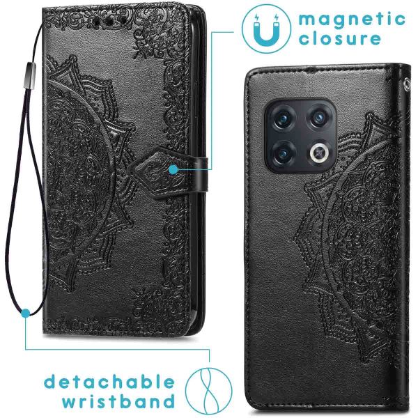 iMoshion Etui de téléphone portefeuille Mandala OnePlus 10 Pro - Noir