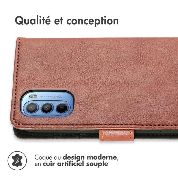 iMoshion Étui de téléphone portefeuille Luxe Motorola Moto G31 / G41 - Brun