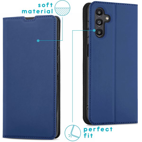 imoshion Étui de téléphone Slim Folio Samsung Galaxy A13 (5G) / A04s - Bleu foncé